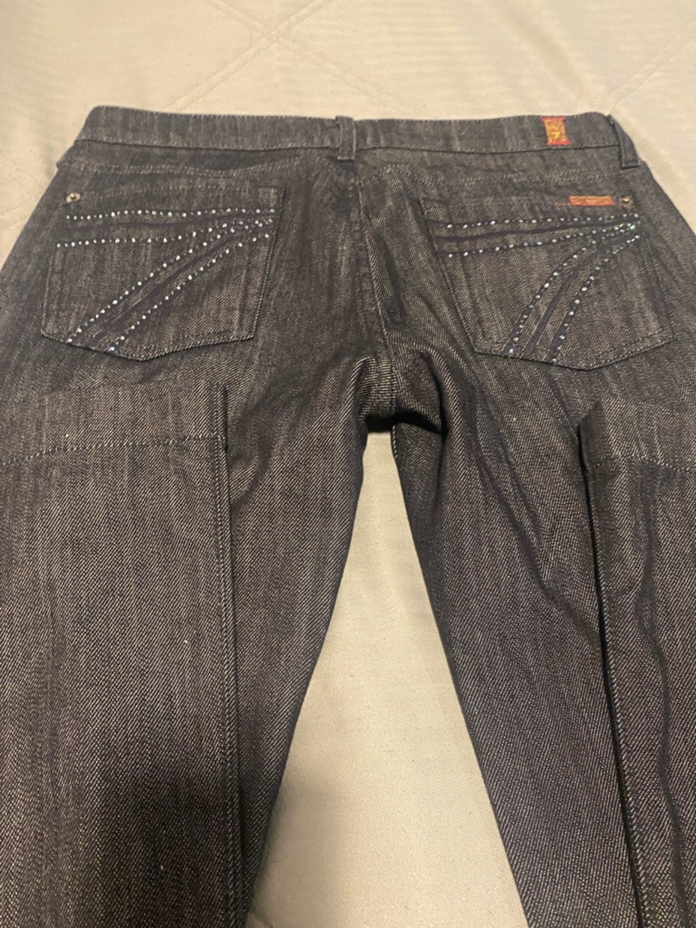7 For All Mankind Dojo Women's Flare Leg Jeans - Dark Indigo Size 30